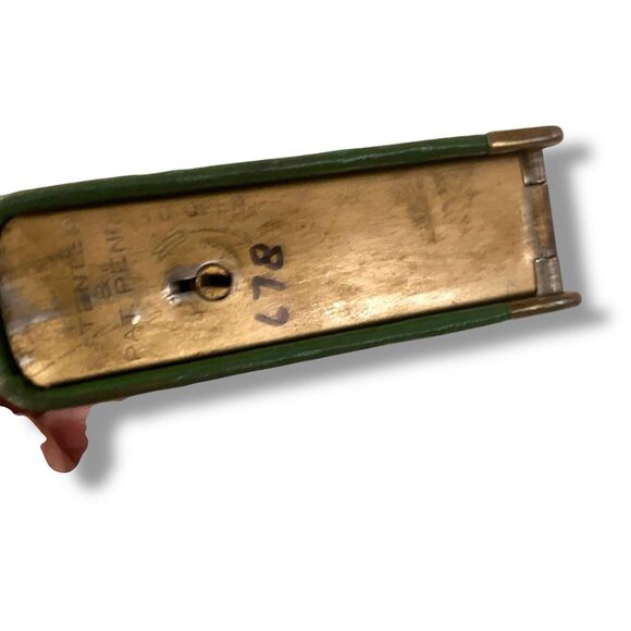 Green Metal Book Bank Advertising Small Souvenir Collectible Vignette Piece - Picture 7 of 10